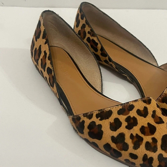 J. Crew Zoey D’Orsay Leopard Print Flats sz 6 - Picture 5 of 16